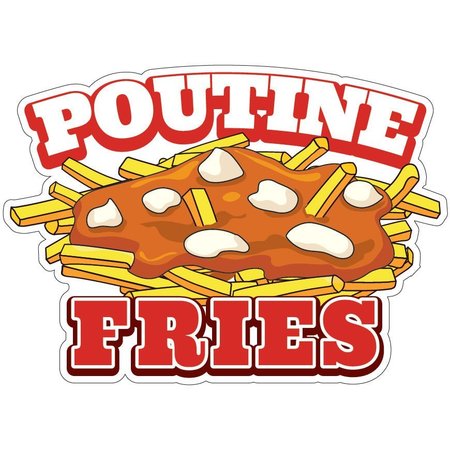 SIGNMISSION Poutine Fries Decal Concession Stand Food Truck Sticker, 16" x 8", D-DC-16 Poutine Fries19 D-DC-16 Poutine Fries19